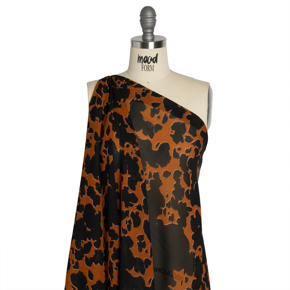Mood Exclusive Brown Back to Zanzibar Viscose Georgette Detail