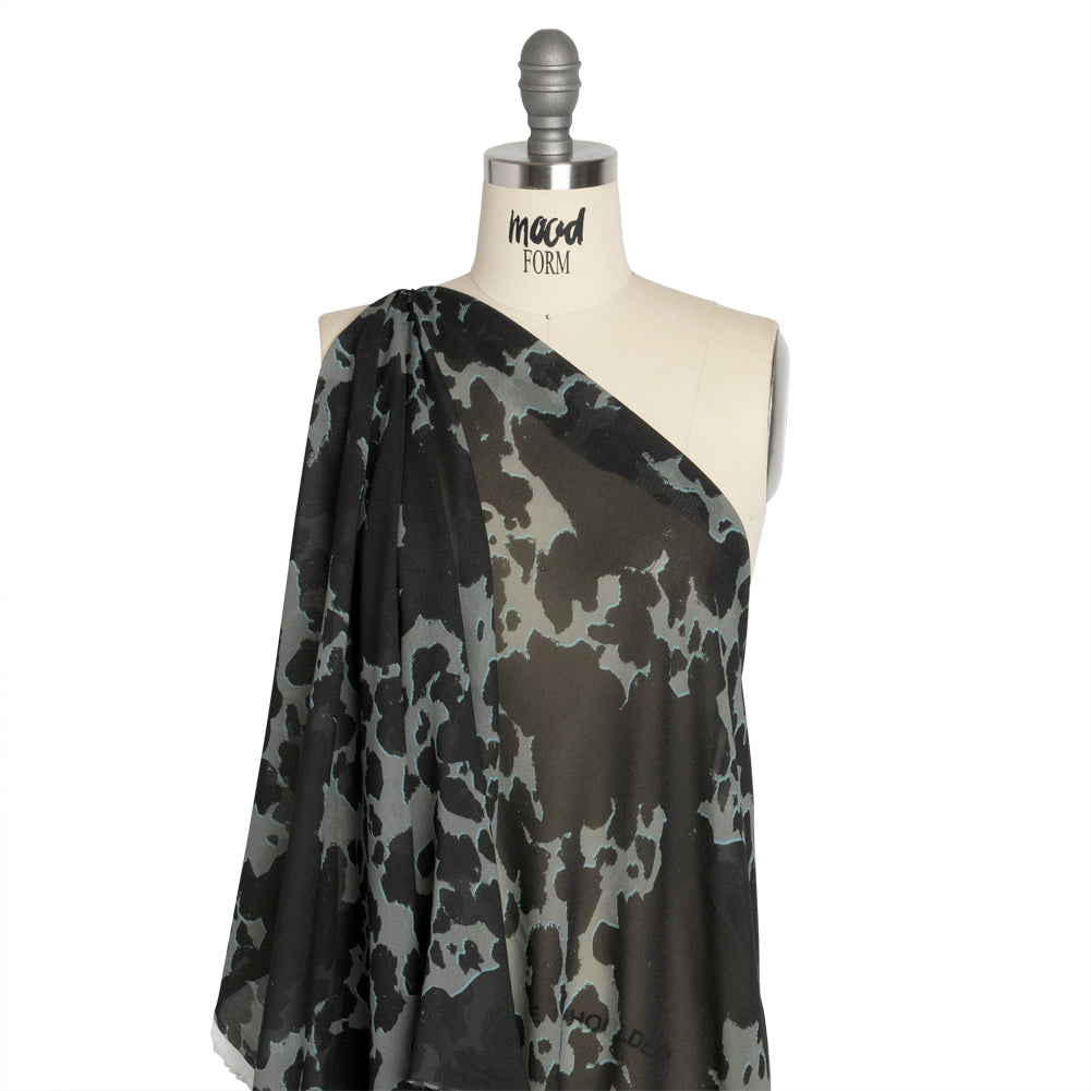 Mood Exclusive Gray Back to Zanzibar Viscose Georgette Detail