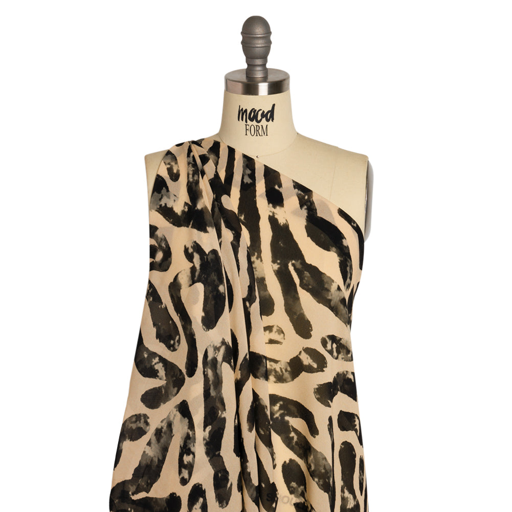 Mood Exclusive Black Mozambique Maze Viscose Georgette Detail
