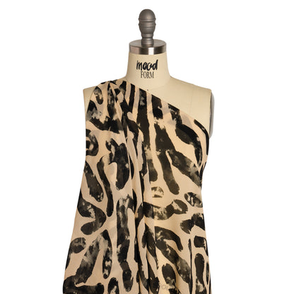 Mood Exclusive Black Mozambique Maze Viscose Georgette Detail