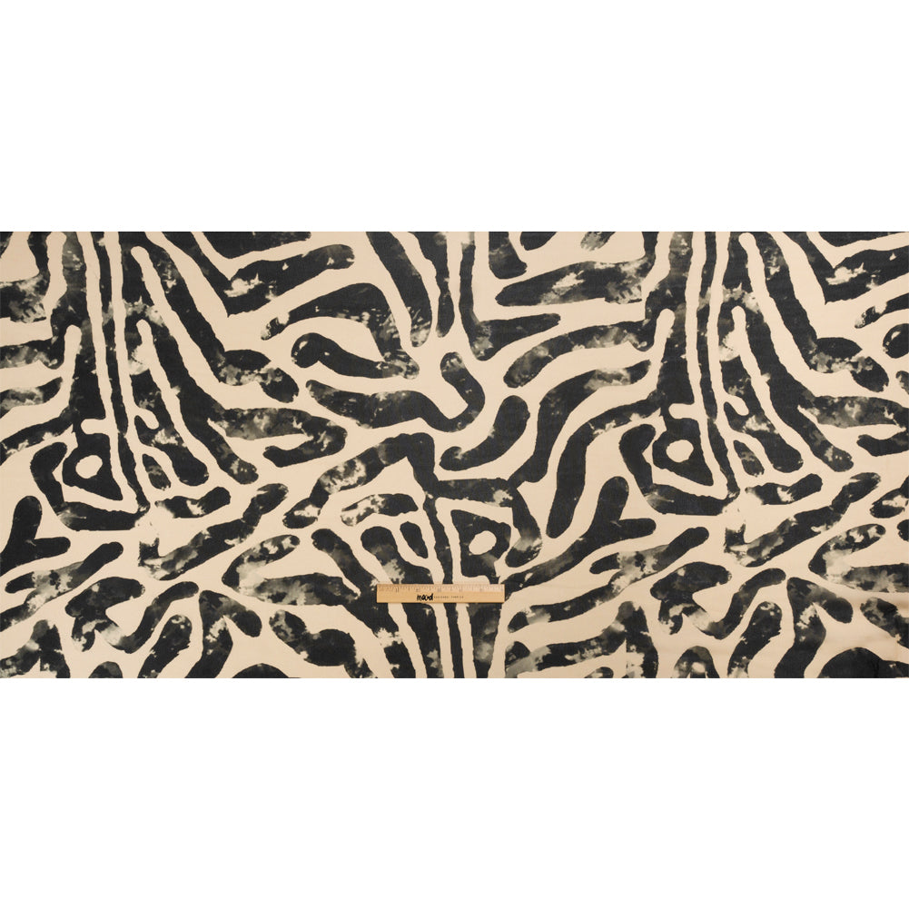 Mood Exclusive Black Mozambique Maze Viscose Georgette Drape