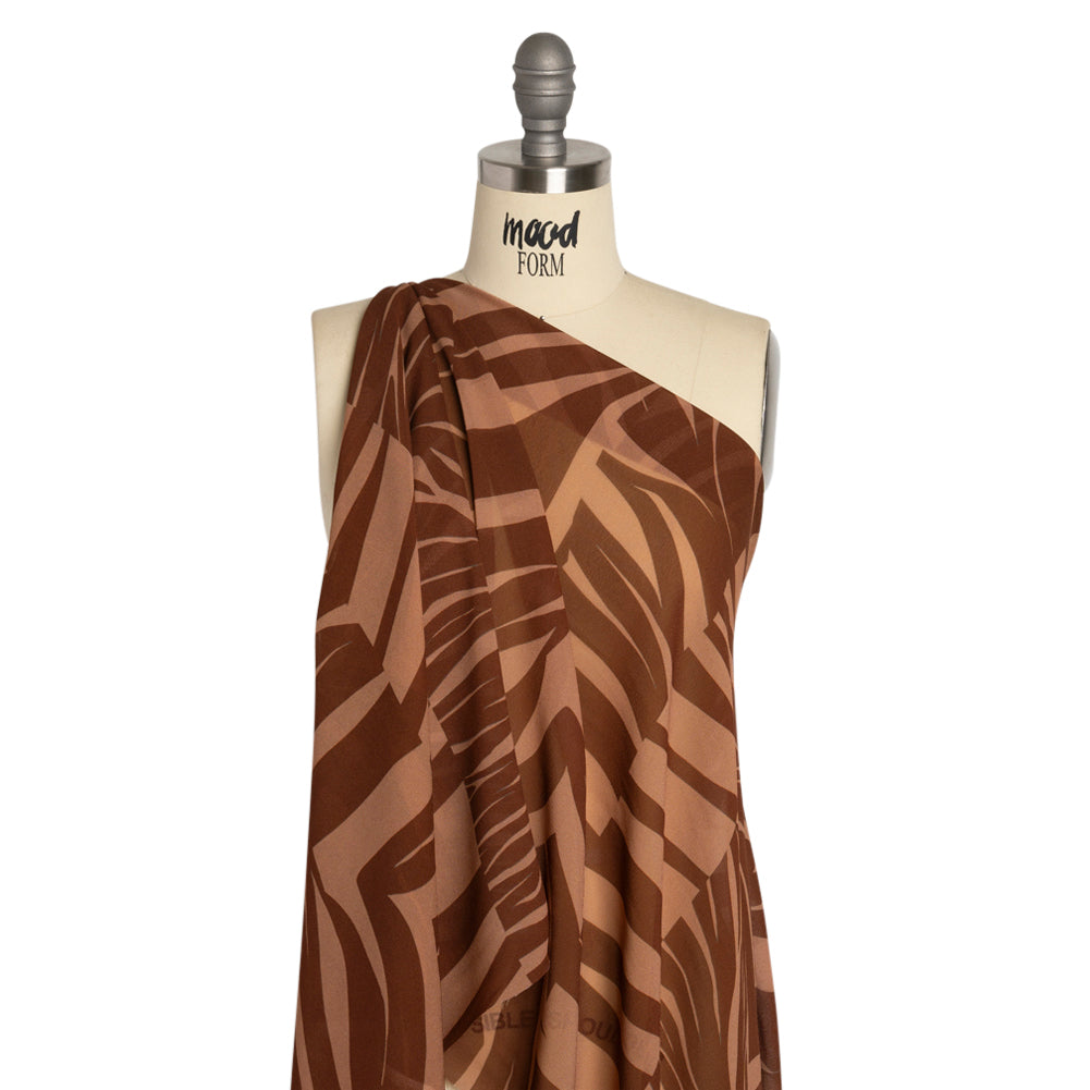 Mood Exclusive Monstera in Mauve Viscose Georgette Detail