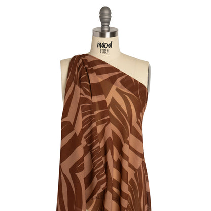 Mood Exclusive Monstera in Mauve Viscose Georgette Detail