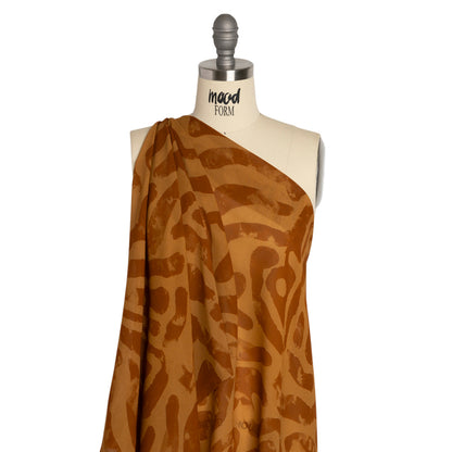 Mood Exclusive Brown Mozambique Maze Viscose Georgette Detail