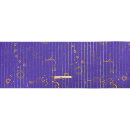 Mood Exclusive Purple Endless Diamond Sky Metallic Pinstriped Viscose Dobby Drape