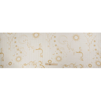 Mood Exclusive Cream Endless Diamond Sky Metallic Pinstriped Viscose Dobby Drape