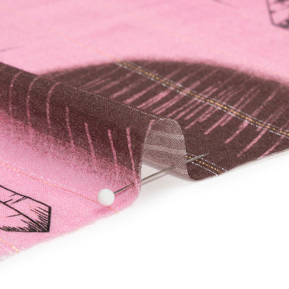 Mood Exclusive Pink Tour de Quartz Metallic Pinstriped Viscose Dobby Folded