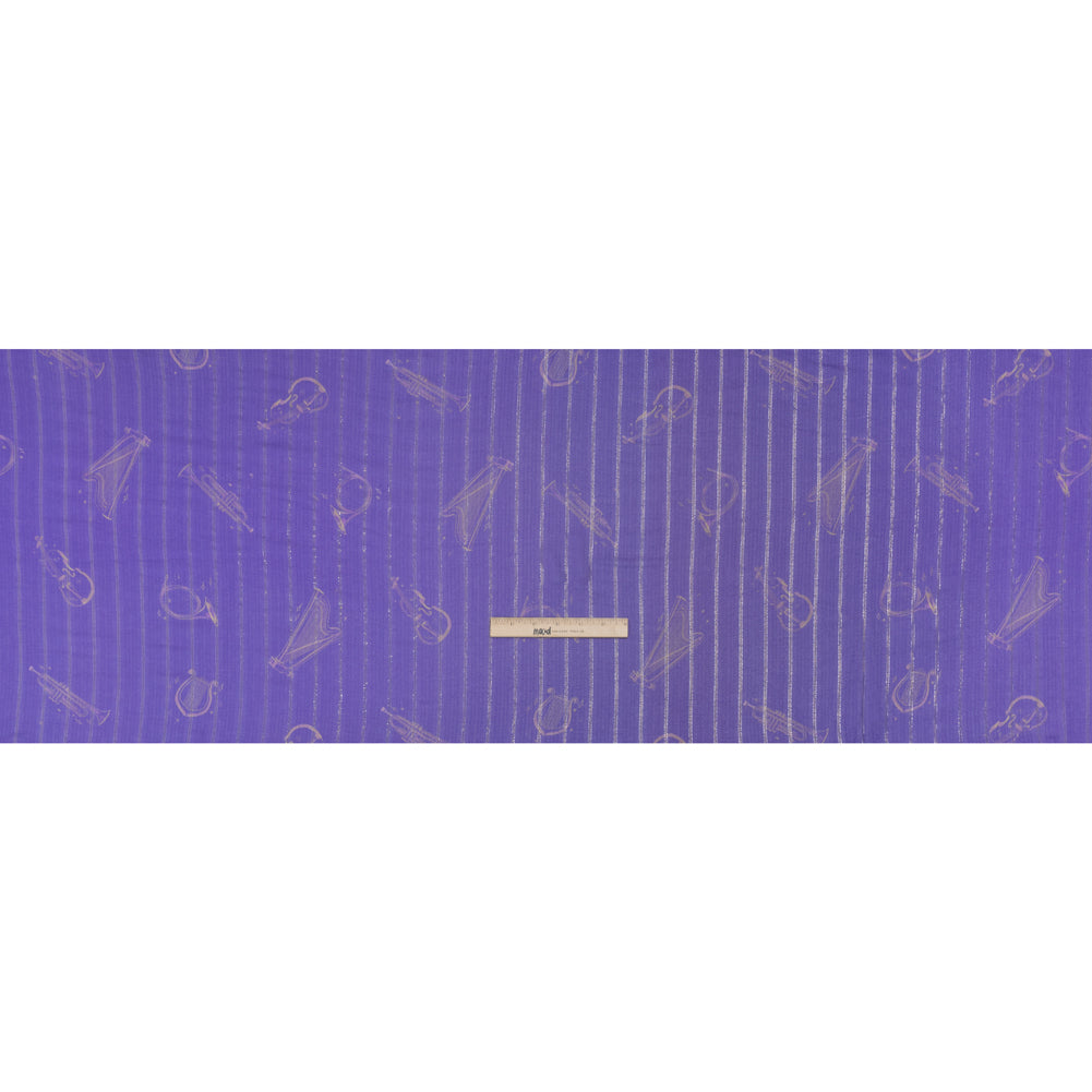 Mood Exclusive Lavender Concerto Metallic Pinstriped Viscose Dobby Drape