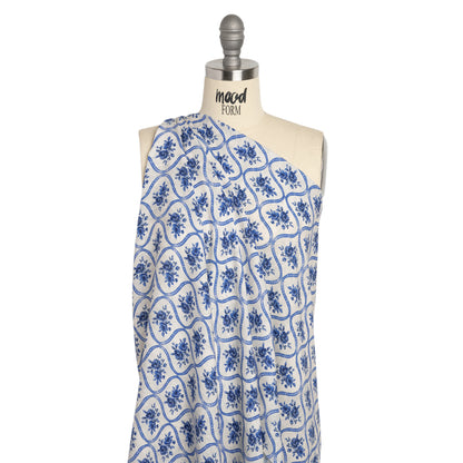 Mood Exclusive Blue Remembering Rosie Viscose Crepe Detail