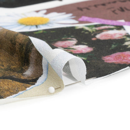 Sustainable Viscose Crepe Print - Mauve and Beige Photo Scrapbook - Mood Exclusive Sincerely Yours Detail