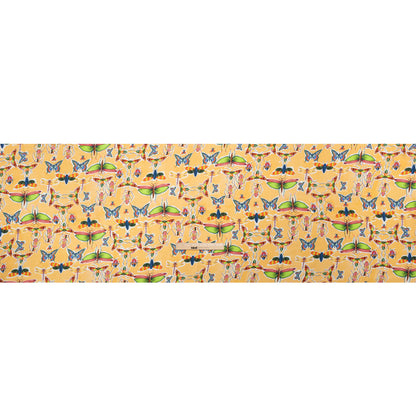 Sustainable Viscose Woven Print - Yellow and Rainbow Insects - Mood Exclusive Picnic Guests Full