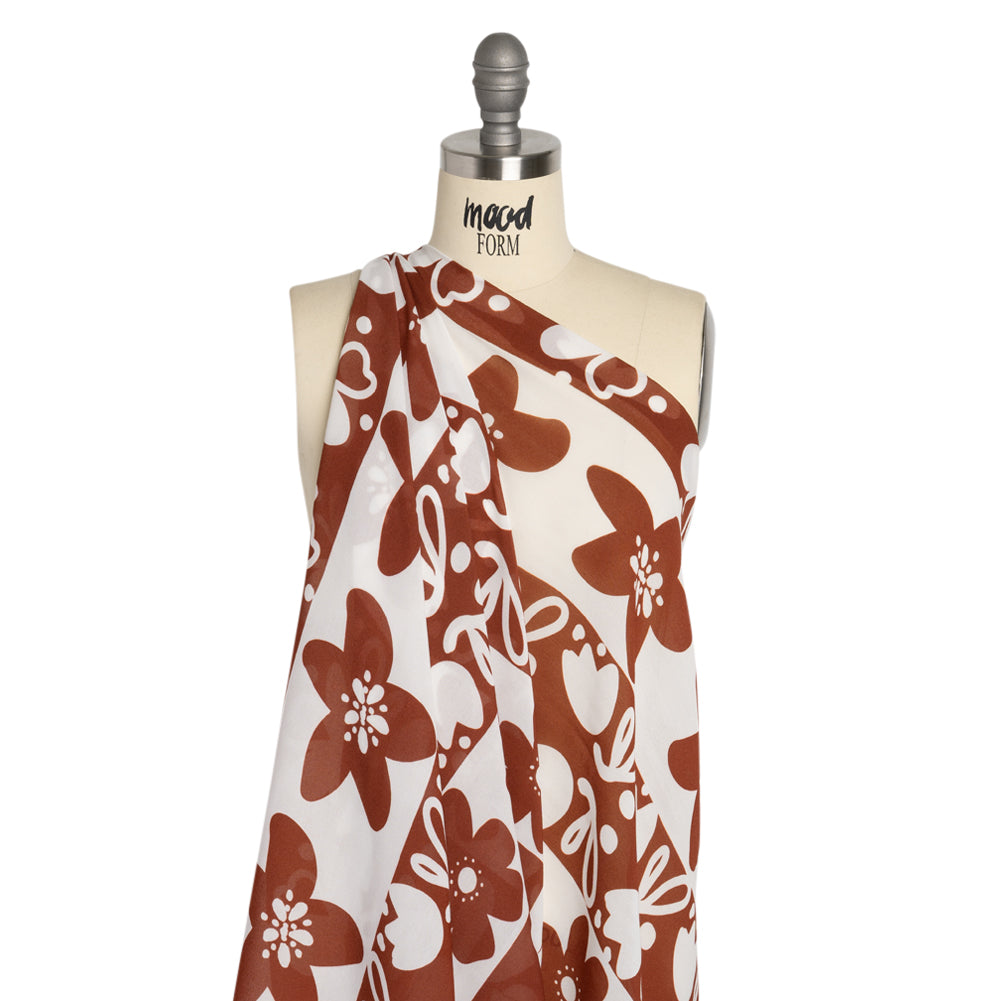 Mood Exclusive Rust Dreams and Doodles Viscose Georgette Detail