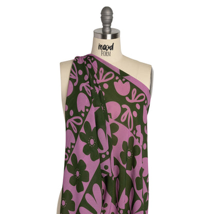 Mood Exclusive Purple Dreams and Doodles Viscose Georgette Detail