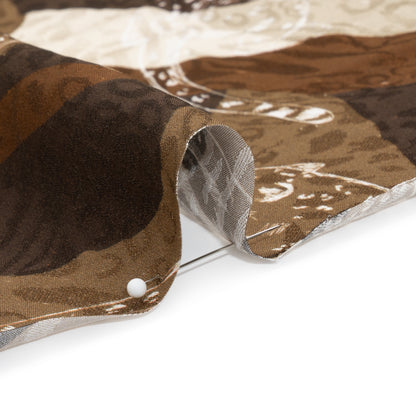 Mood Exclusive Brown Jaguar Point Animal Rayon Jacquard Folded