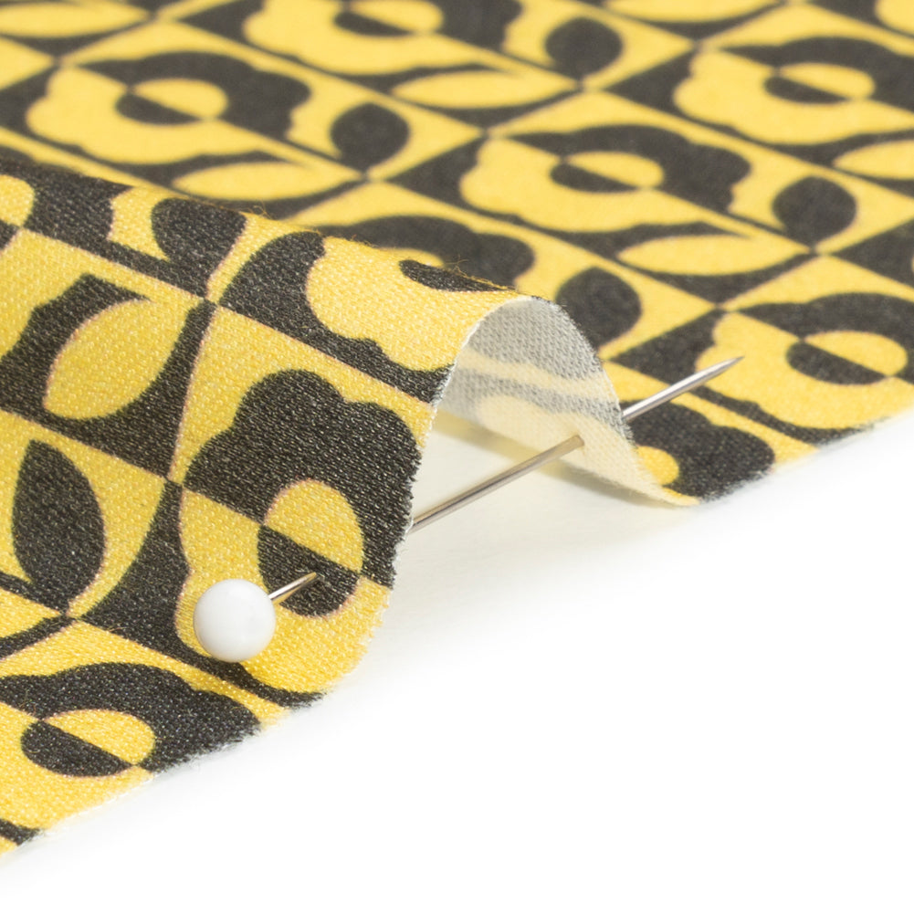 Mood Exclusive Yellow Build Me Up Rayon Challis Detail