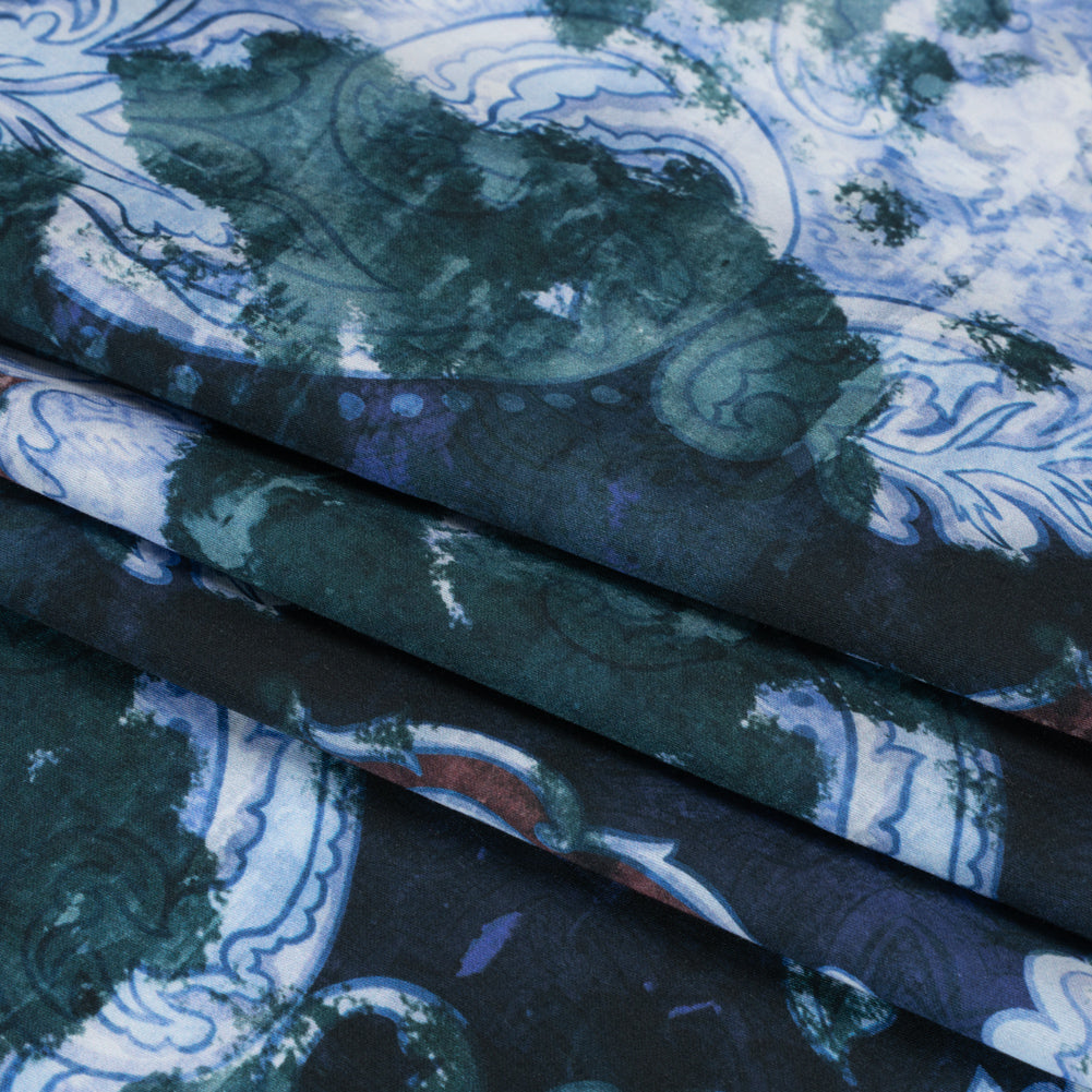 Mood Exclusive Blue Vieux Carre Cotton Voile Folded