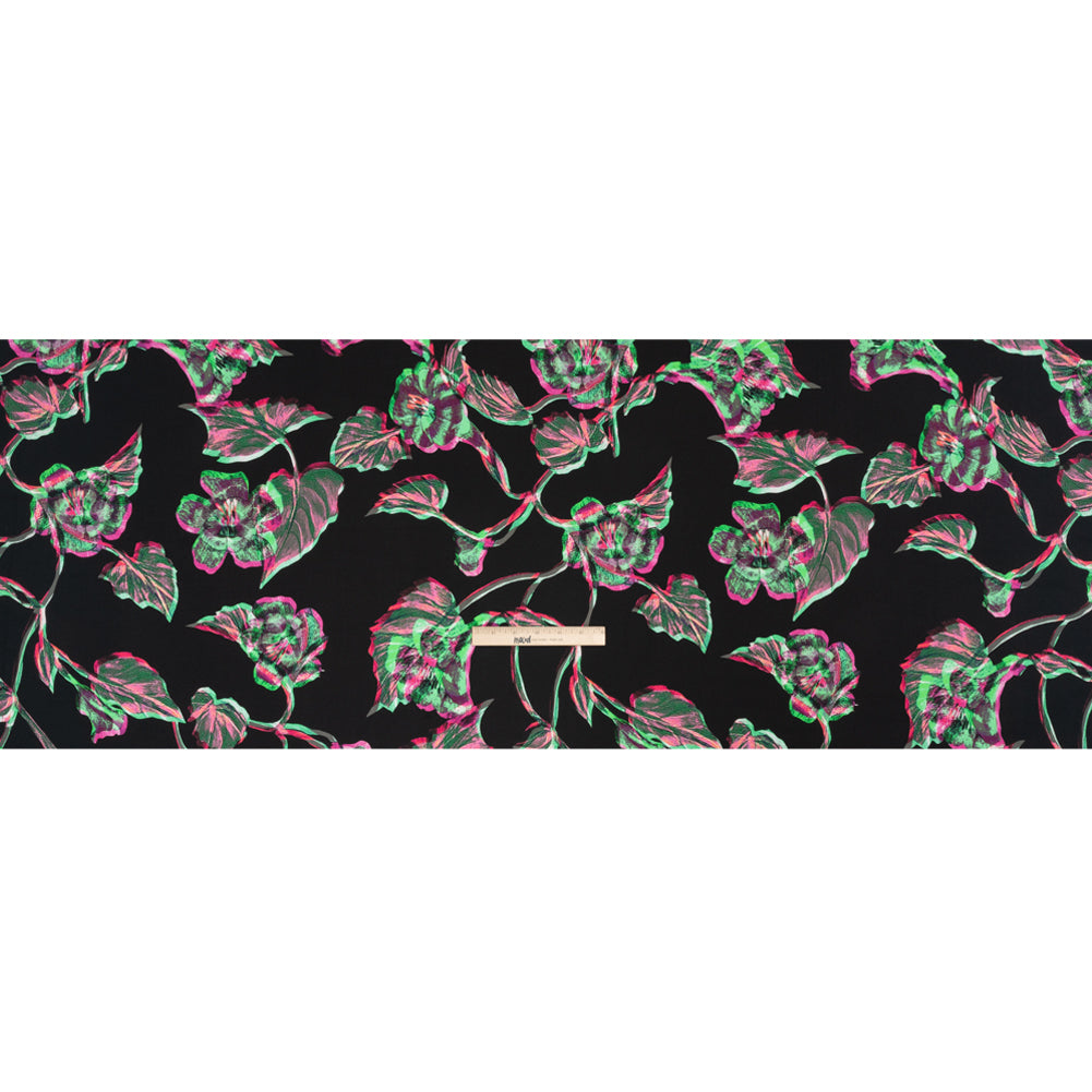 Mood Exclusive Infrared Roses Viscose Crepe Drape
