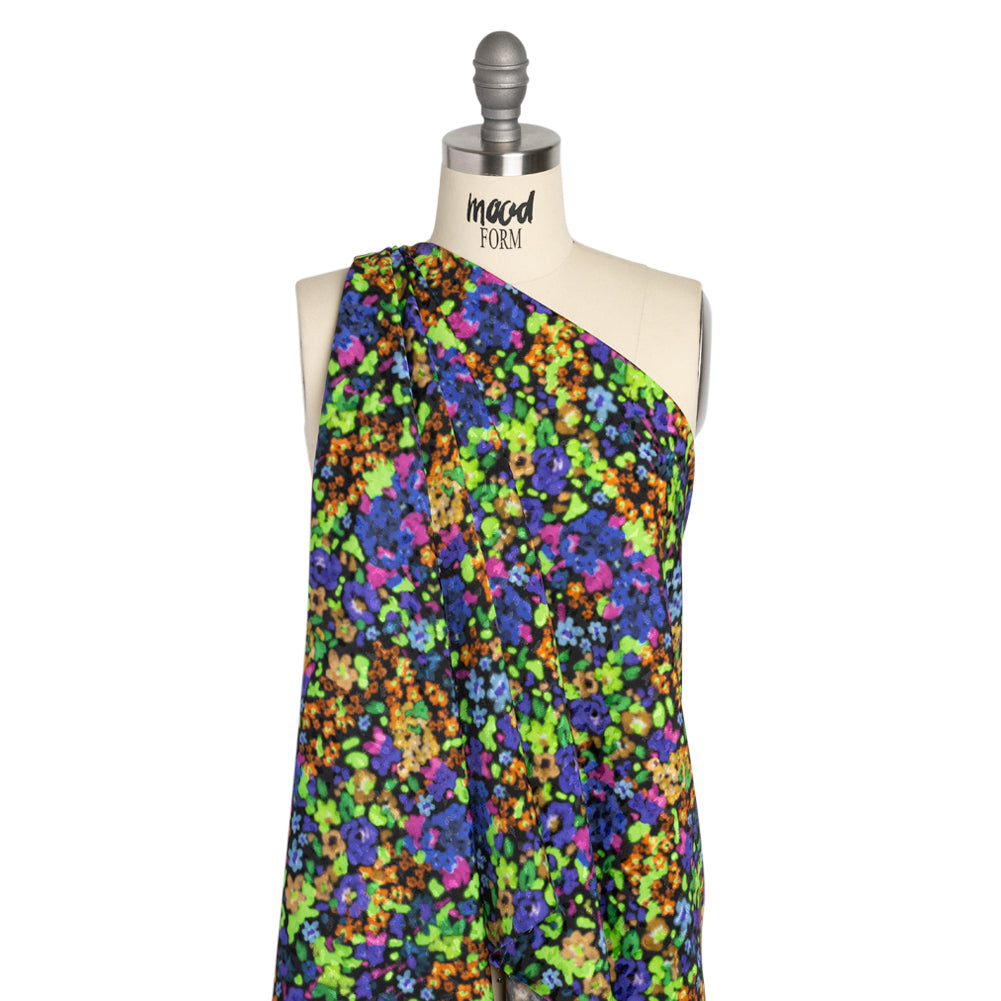Mood Exclusive Lime Electric Dreamscape Sustainable Viscose Jacquard Detail