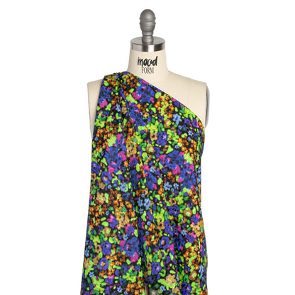 Mood Exclusive Lime Electric Dreamscape Sustainable Viscose Jacquard Detail