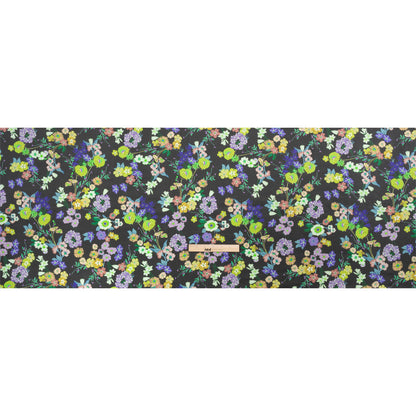 Mood Exclusive Blue Florescent Florals Sustainable Viscose Fluid Satin Drape
