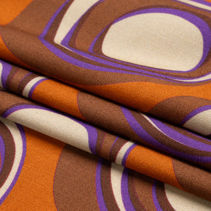 Mood Exclusive Brown Stop the Beat Rayon Challis Folded