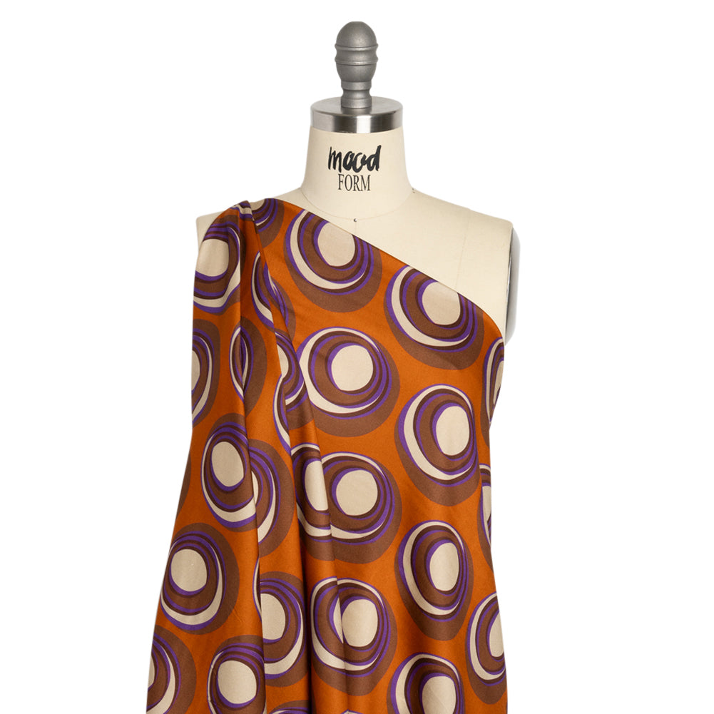 Mood Exclusive Brown Stop the Beat Rayon Challis Drape