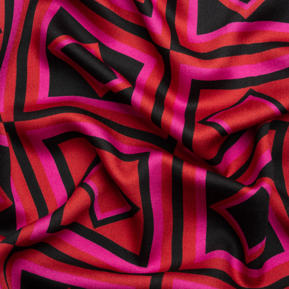 Mood Exclusive Red When the Night Falls Rayon Challis