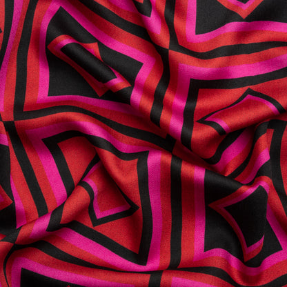 Mood Exclusive Red When the Night Falls Rayon Challis