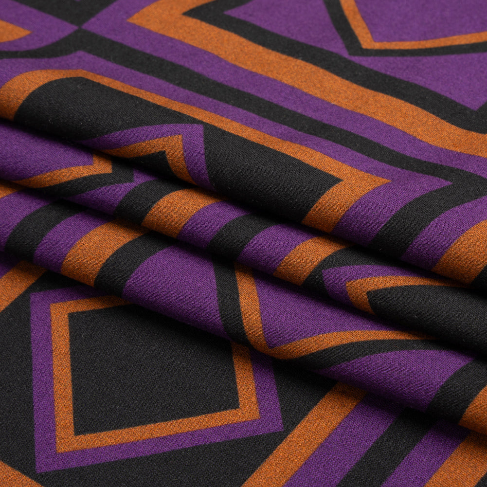 Mood Exclusive Purple When the Night Falls Rayon Challis Folded