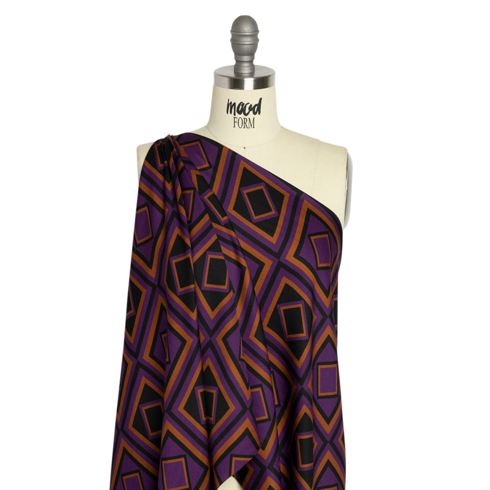 Mood Exclusive Purple When the Night Falls Rayon Challis Drape