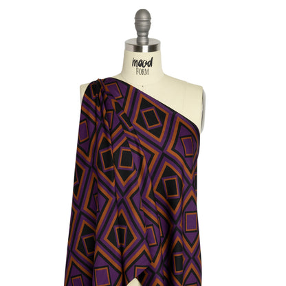 Mood Exclusive Purple When the Night Falls Rayon Challis Drape