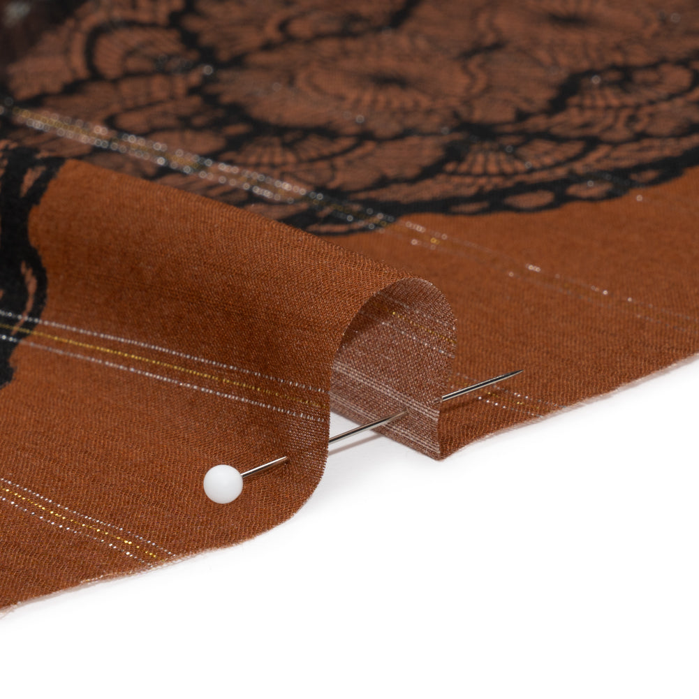 Mood Exclusive Dearly Daffodil Metallic Pinstriped Viscose Dobby Panel Folded