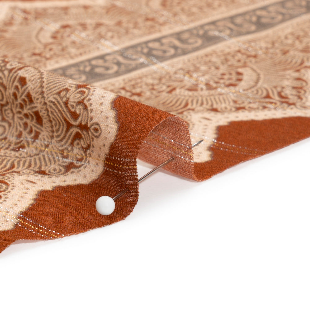 Mood Exclusive Russet My Happy Lace Metallic Pinstriped Viscose Dobby Folded