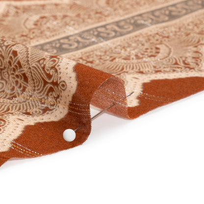 Mood Exclusive Russet My Happy Lace Metallic Pinstriped Viscose Dobby Folded