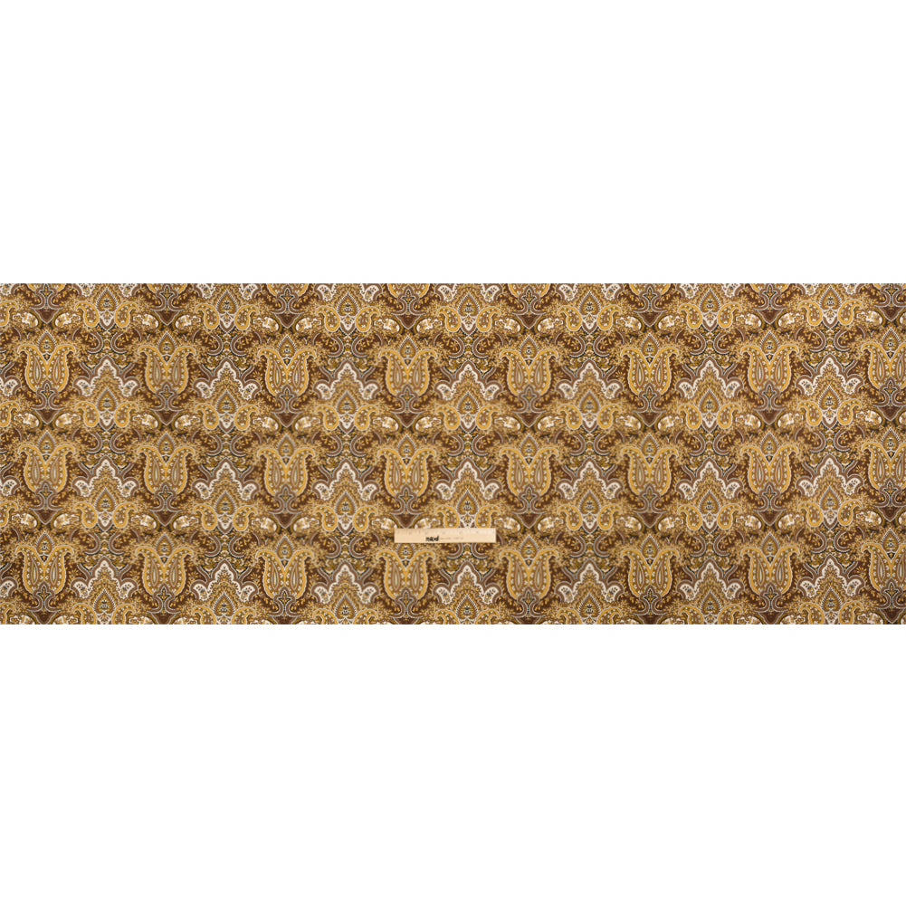 Mood Exclusive Brown Paisley Party Stretch Cotton Sateen Full