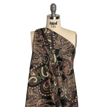 Mood Exclusive Black Octopus's Garden Stretch Cotton Sateen Drape