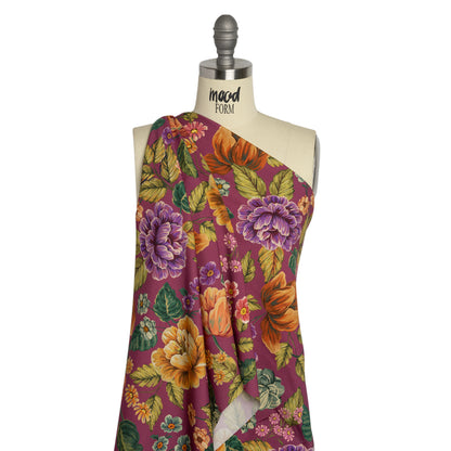 Mood Exclusive Mulberry Jam Stretch Sustainable Rayon Batiste Detail