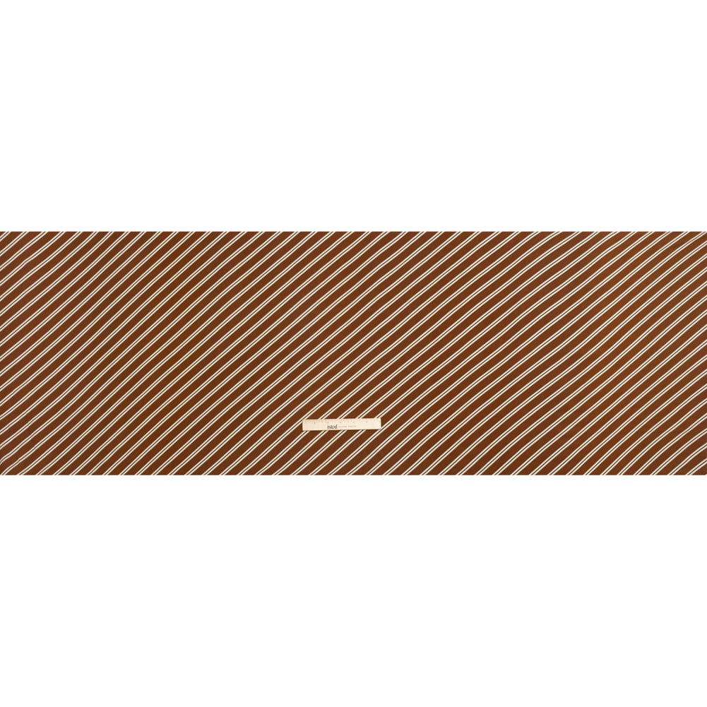 Mood Exclusive Brown Stripe Down Viscose Woven Drape