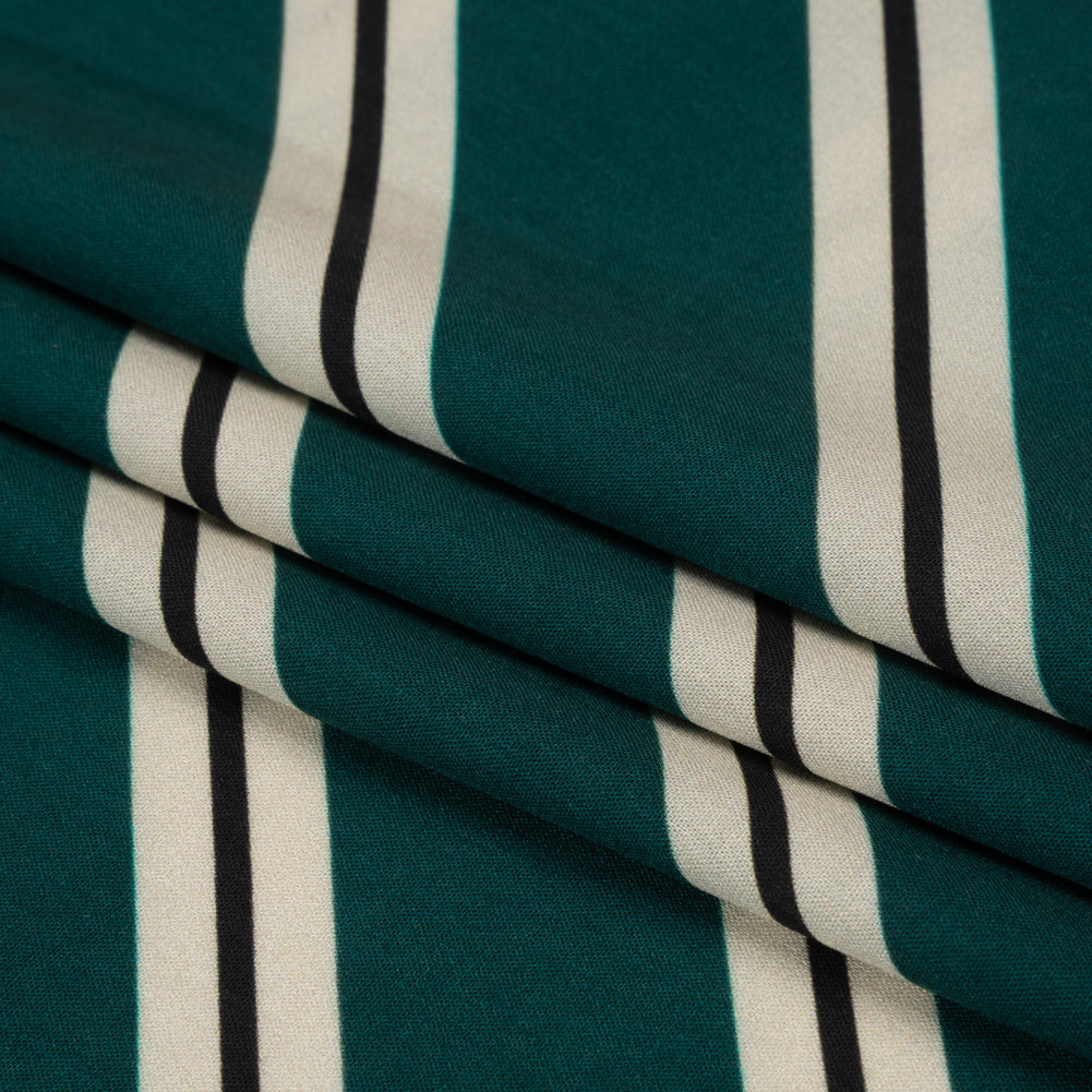 Mood Exclusive Teal Stripe Down Viscose Woven Full