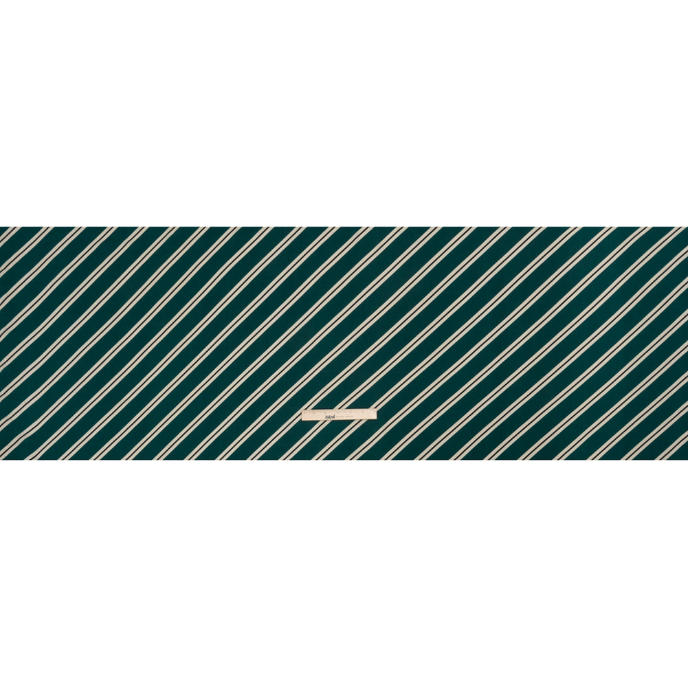 Mood Exclusive Teal Stripe Down Viscose Woven Drape