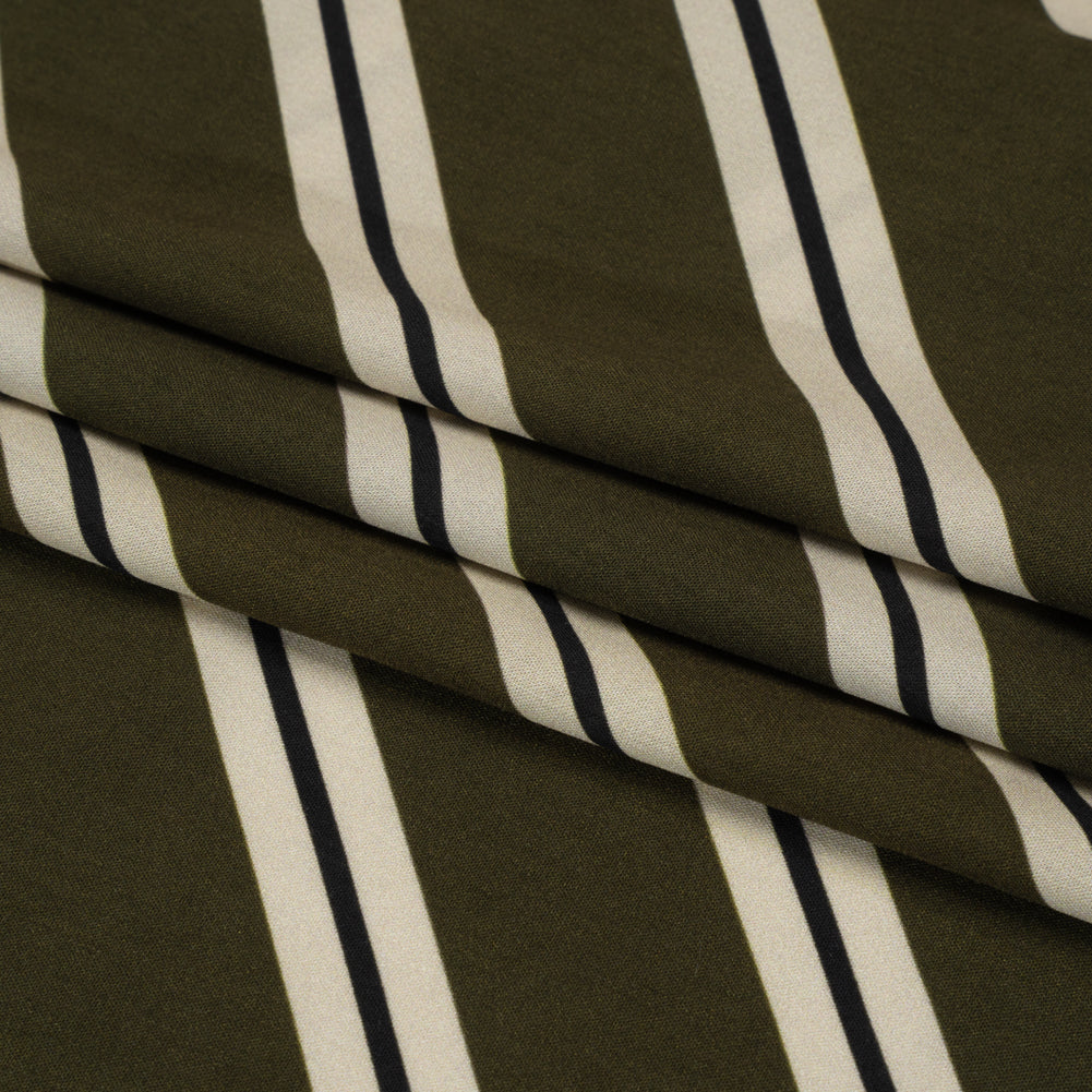 Mood Exclusive Olive Stripe Down Viscose Woven Full