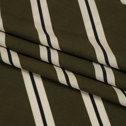 Mood Exclusive Olive Stripe Down Viscose Woven Full