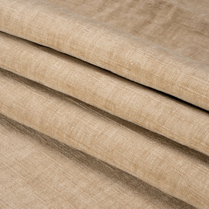 Otta Beige Polyester Chenille Woven Folded
