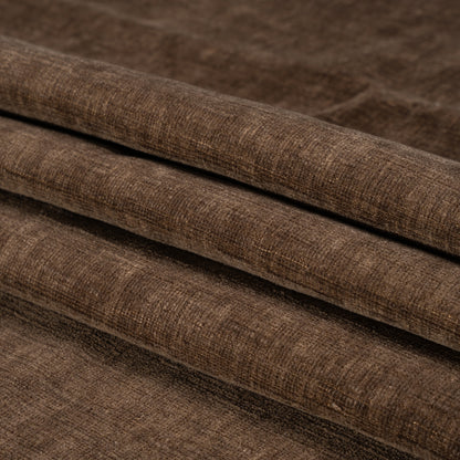 Otta Chocolate Polyester Chenille Woven Folded