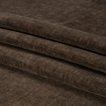 Otta Brown Polyester Chenille Woven Folded