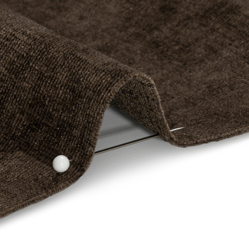 Otta Brown Polyester Chenille Woven Detail