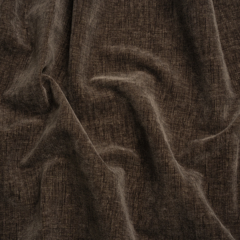 Otta Brown Polyester Chenille Woven