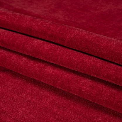 Otta Red Polyester Chenille Woven Folded