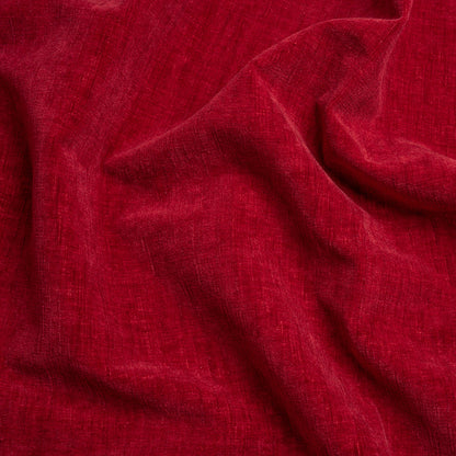 Otta Red Polyester Chenille Woven