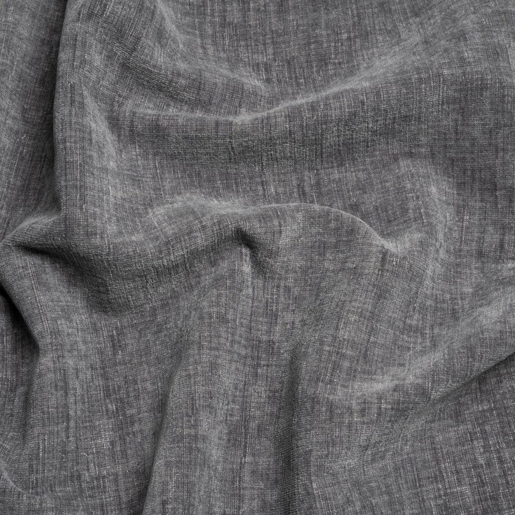Otta Smoke Polyester Chenille Woven